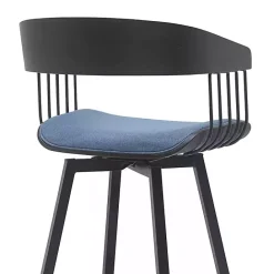 New Kirklands Home Athena Swivel Counter Stool Blue