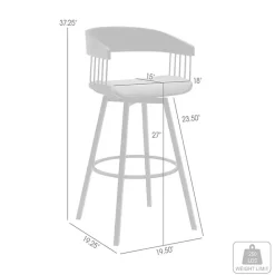 New Kirklands Home Athena Swivel Counter Stool Blue