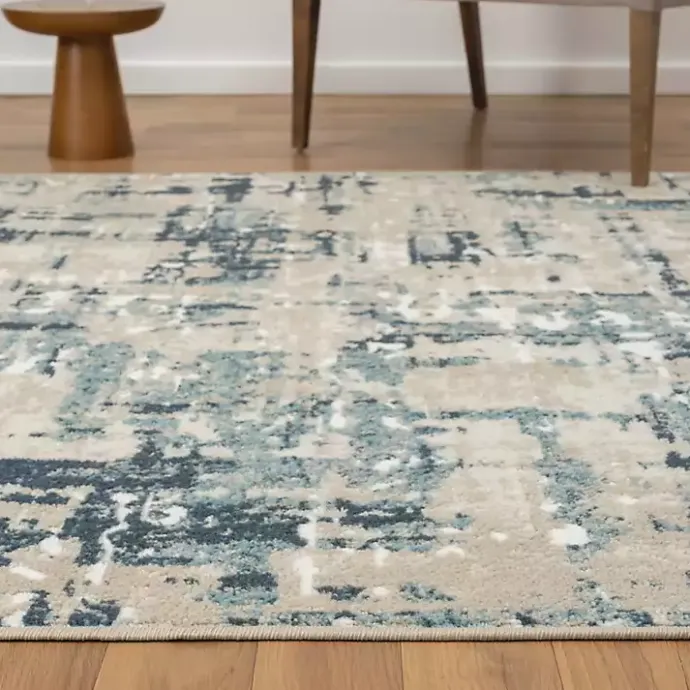 Kirklands Home Blue Avalon Abstract Pattern Area Rug, 4x6