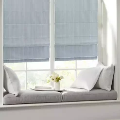 Kirklands Home Basketweave Cordless Roman Shade, 35 in. Blue