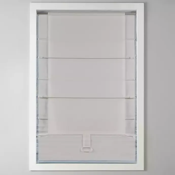 Kirklands Home Basketweave Cordless Roman Shade, 35 in. Blue