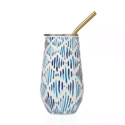 Kirklands Home Bay Ikat Insulated Wine Tumbler Blue