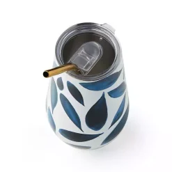 Outlet Kirklands Home Bay Leaf Insulated Wine Tumbler Blue