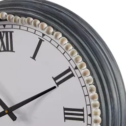 Sale Kirklands Home Blue Beaded Roman Numeral Clock
