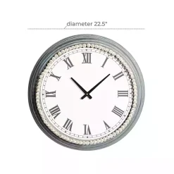 Sale Kirklands Home Blue Beaded Roman Numeral Clock