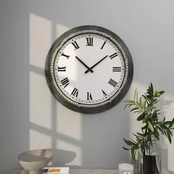 Sale Kirklands Home Blue Beaded Roman Numeral Clock