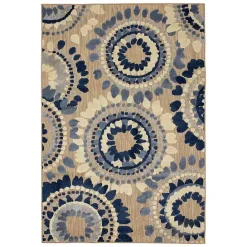 Kirklands Home Blue Bliss Bay Outdoor Area Rug, 6x9