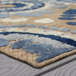 Kirklands Home Blue Bliss Bay Outdoor Area Rug, 6x9