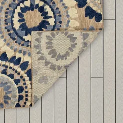 Kirklands Home Blue Bliss Bay Outdoor Area Rug, 6x9