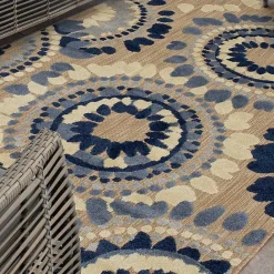 Kirklands Home Blue Bliss Bay Outdoor Area Rug, 6x9