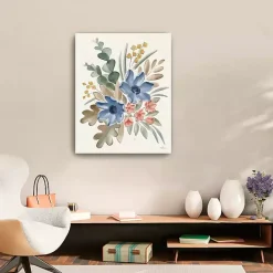 New Kirklands Home Blue Botanical Blend Canvas Art Print