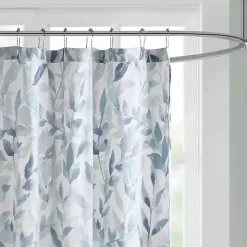 Outlet Kirklands Home Blue Botanical Microfiber Shower Curtain