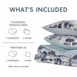 Discount Kirklands Home Blue Botanical 3-pc. King Comforter Set
