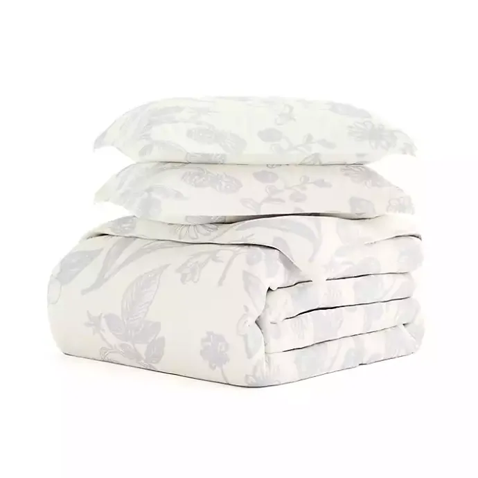 Kirklands Home Blue Botanical 3-pc. King Duvet Cover Set