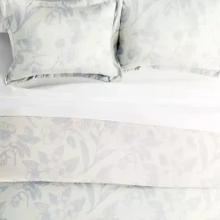 Kirklands Home Blue Botanical 3-pc. King Duvet Cover Set