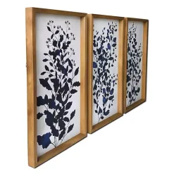 Discount Kirklands Home Blue Branches Framed Canvas Art Prints, Set of 3