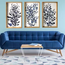 Discount Kirklands Home Blue Branches Framed Canvas Art Prints, Set of 3