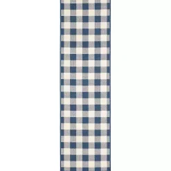 Kirklands Home Buffalo Check Outdoor Runner Blue