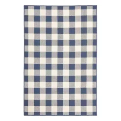 Clearance Kirklands Home Buffalo Check Outdoor Area Rug, 3x5 Blue