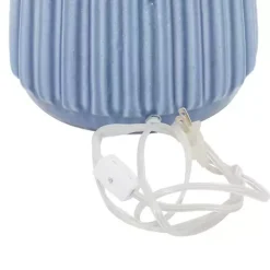 New Kirklands Home Blue Ceramic Breeze Table Lamp White