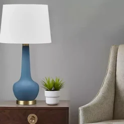 Clearance Kirklands Home Ceramic Zazie Table Lamp Blue