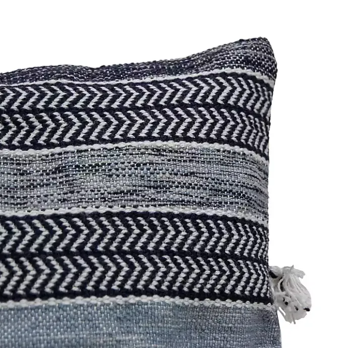 Hot Kirklands Home Chevron Woven Outdoor Pillow Blue