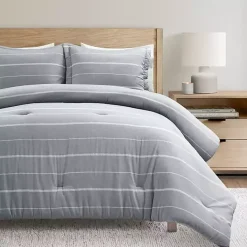 Discount Kirklands Home Classic Stripe 3-pc. Full/Queen Comforter Set Blue