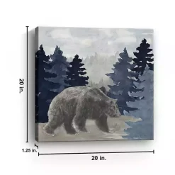 Kirklands Home Blue Cliff Mountains Bear I Canvas Art Print