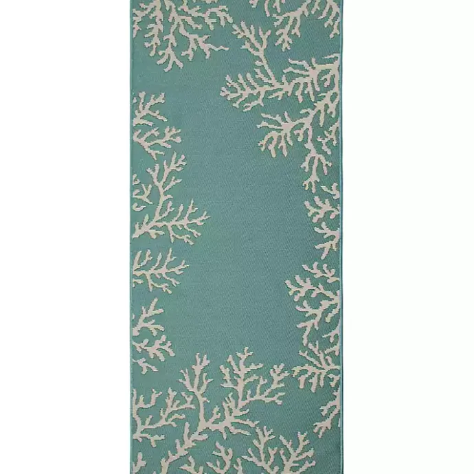 Outlet Kirklands Home Coral Indoor/Outdoor Runner, 1x4 Blue