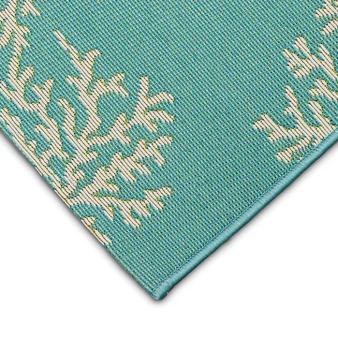 Outlet Kirklands Home Coral Indoor/Outdoor Runner, 1x4 Blue