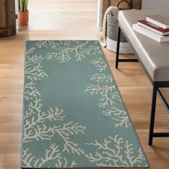 Outlet Kirklands Home Coral Indoor/Outdoor Runner, 1x4 Blue