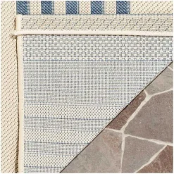 Best Kirklands Home Courcy Transitional Outdoor Accent Rug Blue