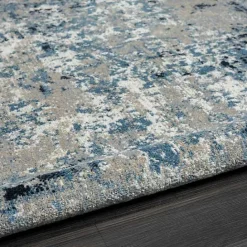 Outlet Kirklands Home Blue Distressed Washable Area Rug, 7x9