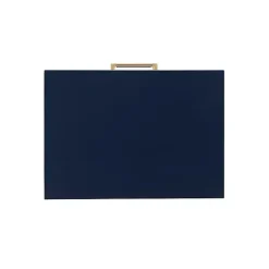 Outlet Kirklands Home 2-Drawer Nightstand with Gold Hardware Blue