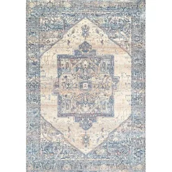Discount Kirklands Home Blue Eli Medallion Fringe Area Rug, 8x10