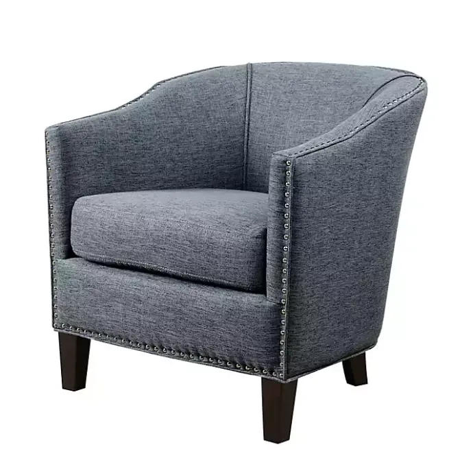 Clearance Kirklands Home Emery Barrel Accent Chair Blue