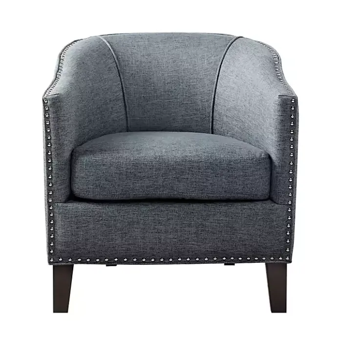 Clearance Kirklands Home Emery Barrel Accent Chair Blue
