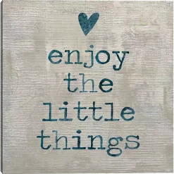 Kirklands Home Blue Enjoy the Little Things Wall Plaque