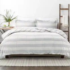 Discount Kirklands Home Blue Faded Stripe 3-pc. King Duvet Cover Set