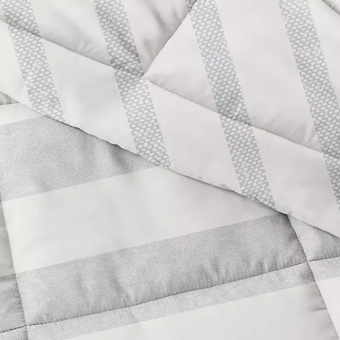 Sale Kirklands Home Blue Faded Stripe 3-pc. Queen Comforter Set