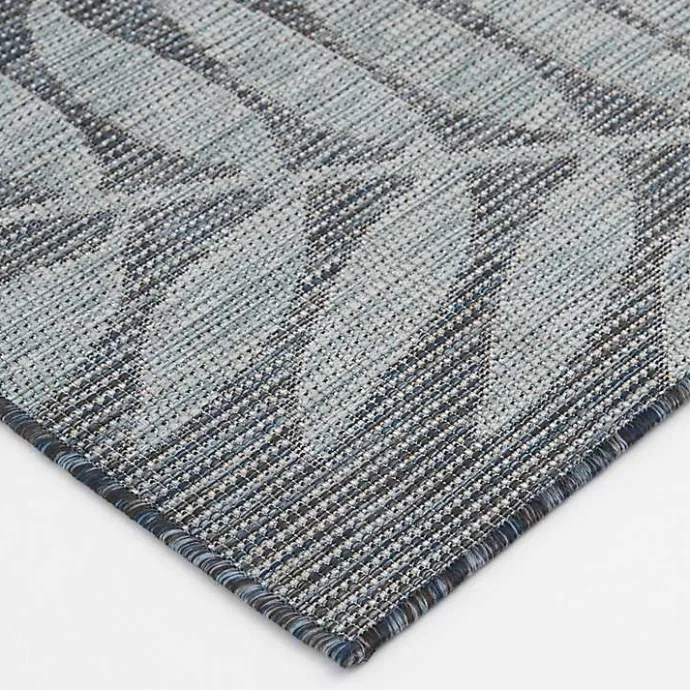 Discount Kirklands Home Fern Leaves Indoor/Outdoor Area Rug, 5x7 Blue