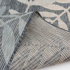Discount Kirklands Home Fern Leaves Indoor/Outdoor Area Rug, 5x7 Blue