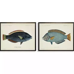 Hot Kirklands Home Blue Fish Framed Art Prints, Set of 2