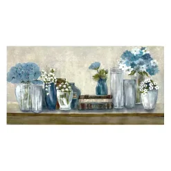 Hot Kirklands Home Blue Floral Desk Giclee Canvas Print, 40x20 in.