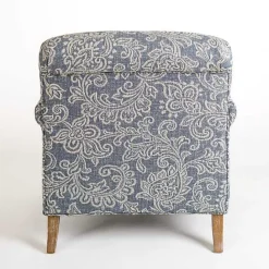 New Kirklands Home Blue Floral English Armchair