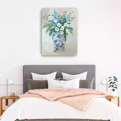 Online Kirklands Home Blue Floral Jar Canvas Art Print Multi