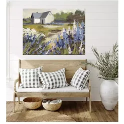 New Kirklands Home Blue Floral Meadow Outdoor Canvas Art Print