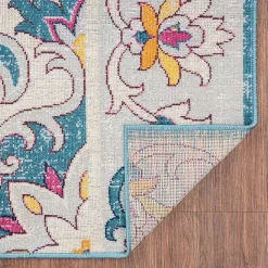Online Kirklands Home Blue Floral Medallion Outdoor Area Rug, 7x9