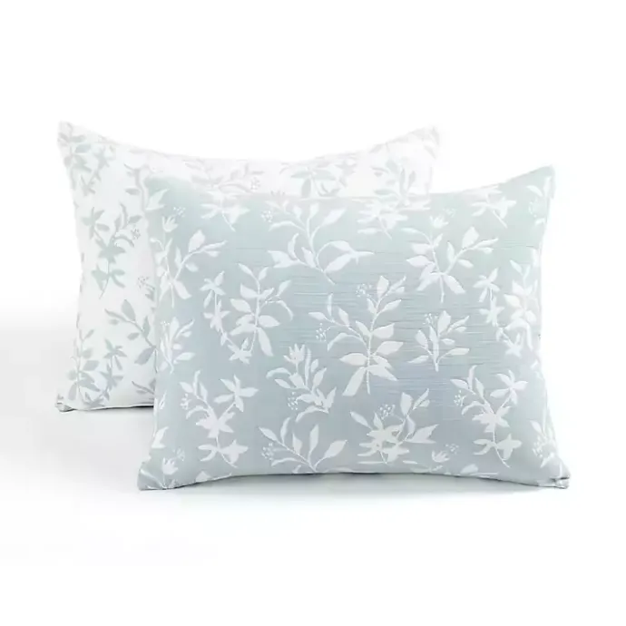 Sale Kirklands Home Blue Floral Reversible 3-pc. King Quilt Set