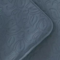 Discount Kirklands Home Floral Stitch 3-pc. Queen Quilt Set Blue
